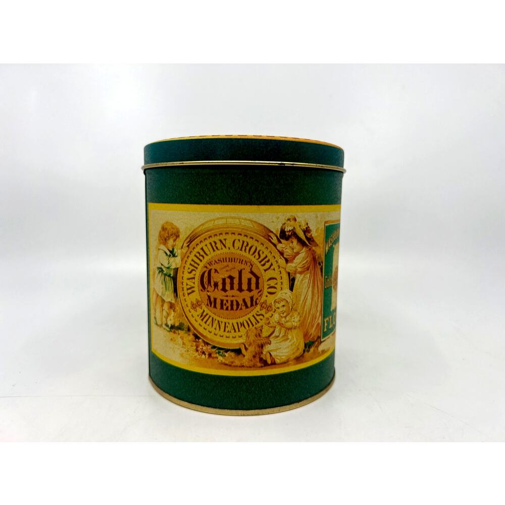 Vintage Tin Washburn’s Gold Medal Flour Crosby Co. Minneapolis 1990 Bristol Ware